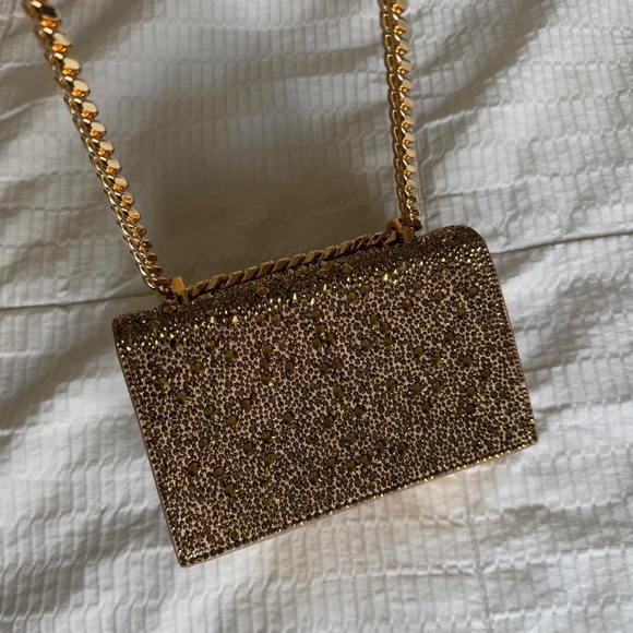 Alexander McQueen Gold Jewelled Crystal Bag - Picture 7 of 13